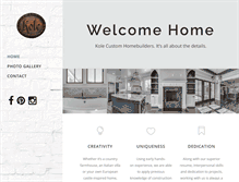 Tablet Screenshot of kolecustomhomebuilders.com